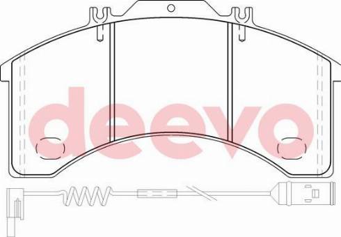 DEEVO BP64740 - Комплект спирачно феродо, дискови спирачки vvparts.bg