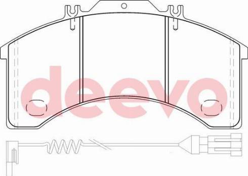 DEEVO BP64760 - Комплект спирачно феродо, дискови спирачки vvparts.bg