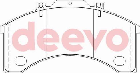 DEEVO BP64720 - Комплект спирачно феродо, дискови спирачки vvparts.bg