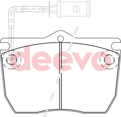 DEEVO BP65920 - Комплект спирачно феродо, дискови спирачки vvparts.bg