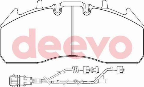 DEEVO BP65480 - Комплект спирачно феродо, дискови спирачки vvparts.bg