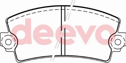 DEEVO BP66500 - Комплект спирачно феродо, дискови спирачки vvparts.bg