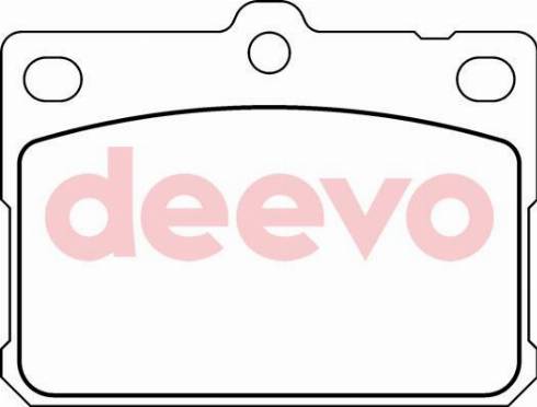 DEEVO BP66880 - Комплект спирачно феродо, дискови спирачки vvparts.bg