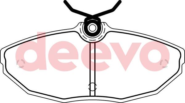 DEEVO BP60520 - Комплект спирачно феродо, дискови спирачки vvparts.bg