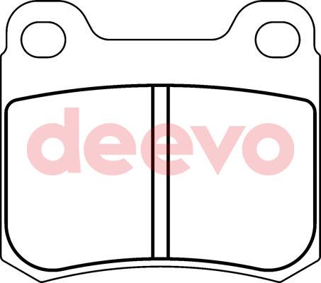 DEEVO BP60640 - Комплект спирачно феродо, дискови спирачки vvparts.bg
