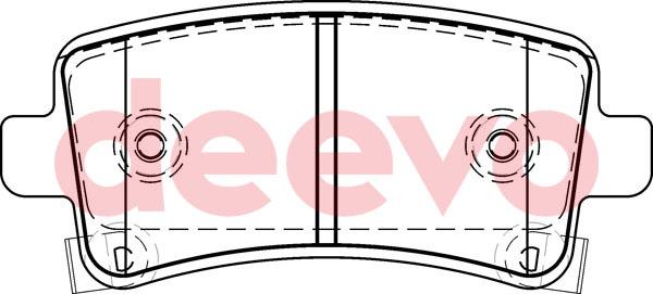 DEEVO BP60040 - Комплект спирачно феродо, дискови спирачки vvparts.bg