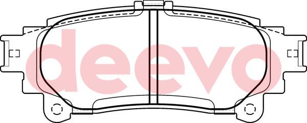 DEEVO BP60120 - Комплект спирачно феродо, дискови спирачки vvparts.bg