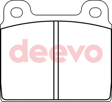 DEEVO BP60380 - Комплект спирачно феродо, дискови спирачки vvparts.bg