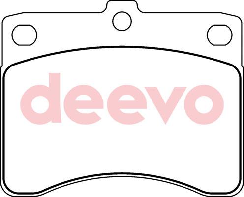 DEEVO BP60700 - Комплект спирачно феродо, дискови спирачки vvparts.bg