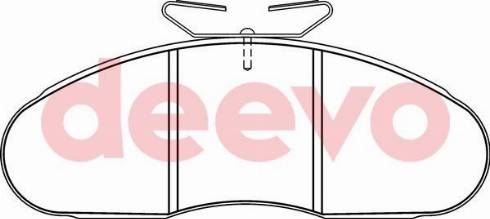 DEEVO BP61060 - Комплект спирачно феродо, дискови спирачки vvparts.bg