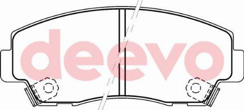 DEEVO BP61840 - Комплект спирачно феродо, дискови спирачки vvparts.bg