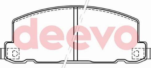 DEEVO BP61780 - Комплект спирачно феродо, дискови спирачки vvparts.bg