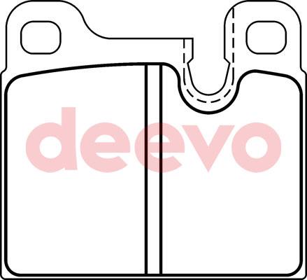 DEEVO BP68020 - Комплект спирачно феродо, дискови спирачки vvparts.bg