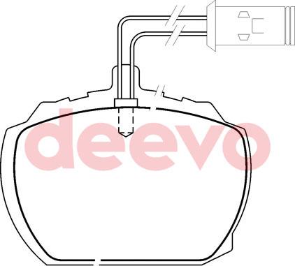 DEEVO BP68840 - Комплект спирачно феродо, дискови спирачки vvparts.bg