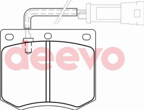 DEEVO BP68820 - Комплект спирачно феродо, дискови спирачки vvparts.bg