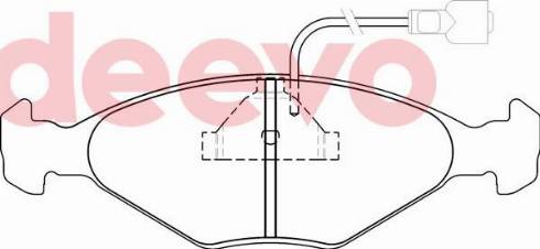 DEEVO BP68360 - Комплект спирачно феродо, дискови спирачки vvparts.bg