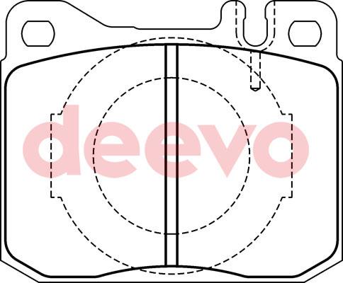 DEEVO BP68280 - Комплект спирачно феродо, дискови спирачки vvparts.bg