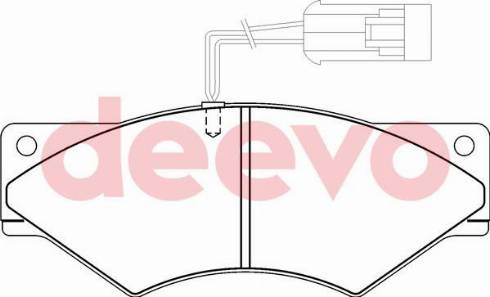 DEEVO BP63600 - Комплект спирачно феродо, дискови спирачки vvparts.bg