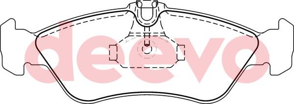 DEEVO BP63060 - Комплект спирачно феродо, дискови спирачки vvparts.bg