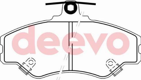 DEEVO BP63100 - Комплект спирачно феродо, дискови спирачки vvparts.bg