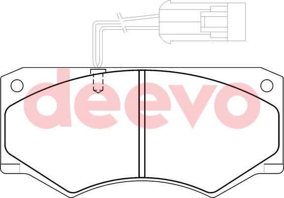 DEEVO BP63740 - Комплект спирачно феродо, дискови спирачки vvparts.bg