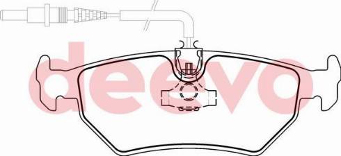 DEEVO BP62900 - Комплект спирачно феродо, дискови спирачки vvparts.bg