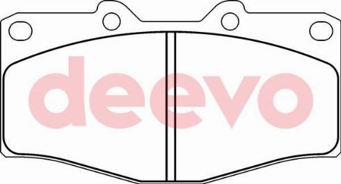 DEEVO BP62640 - Комплект спирачно феродо, дискови спирачки vvparts.bg
