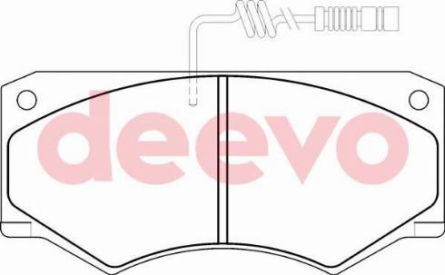DEEVO BP62080 - Комплект спирачно феродо, дискови спирачки vvparts.bg