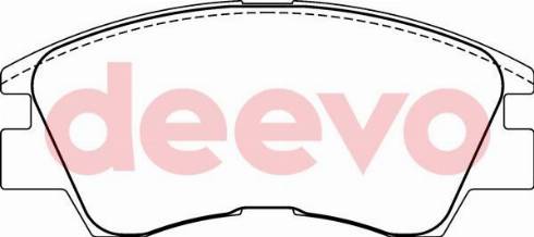 DEEVO BP62020 - Комплект спирачно феродо, дискови спирачки vvparts.bg