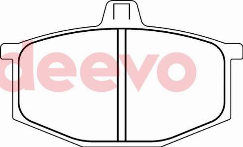 DEEVO BP67460 - Комплект спирачно феродо, дискови спирачки vvparts.bg