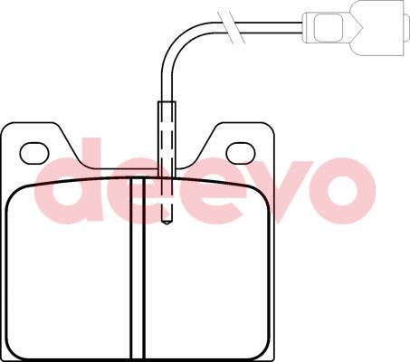 DEEVO BP67520 - Комплект спирачно феродо, дискови спирачки vvparts.bg