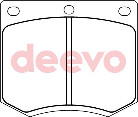 DEEVO BP67620 - Комплект спирачно феродо, дискови спирачки vvparts.bg
