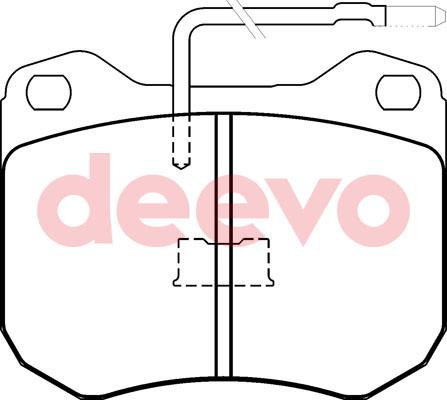 DEEVO BP67160 - Комплект спирачно феродо, дискови спирачки vvparts.bg