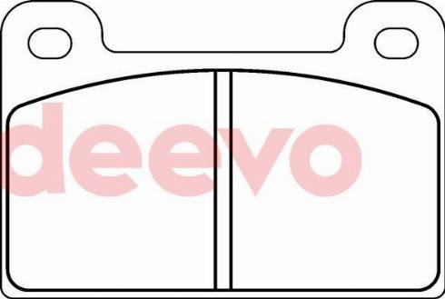 DEEVO BP67840 - Комплект спирачно феродо, дискови спирачки vvparts.bg