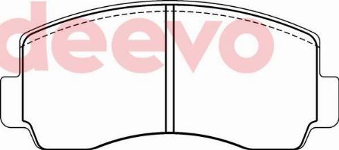 DEEVO BP67240 - Комплект спирачно феродо, дискови спирачки vvparts.bg
