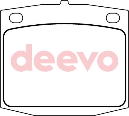 DEEVO BP67740 - Комплект спирачно феродо, дискови спирачки vvparts.bg