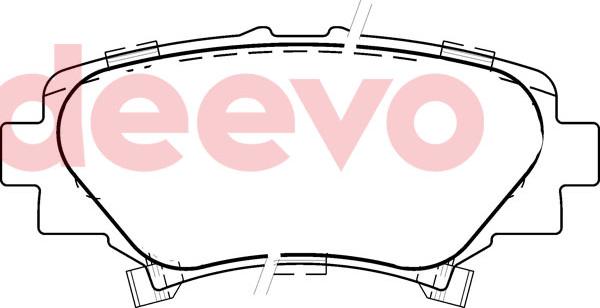 DEEVO BP84140 - Комплект спирачно феродо, дискови спирачки vvparts.bg