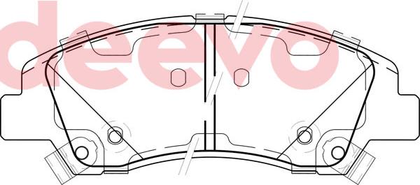 DEEVO BP84320 - Комплект спирачно феродо, дискови спирачки vvparts.bg