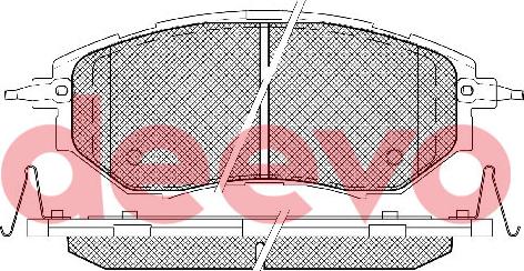 DEEVO BP85940 - Комплект спирачно феродо, дискови спирачки vvparts.bg
