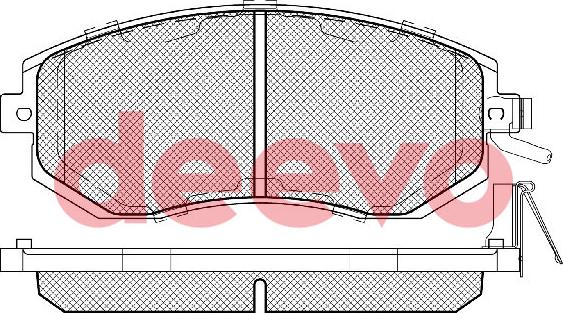 DEEVO BP85400 - Комплект спирачно феродо, дискови спирачки vvparts.bg