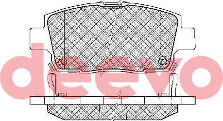 DEEVO BP85580 - Комплект спирачно феродо, дискови спирачки vvparts.bg