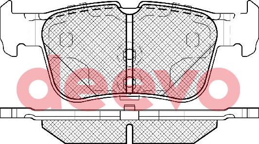 DEEVO BP85520 - Комплект спирачно феродо, дискови спирачки vvparts.bg
