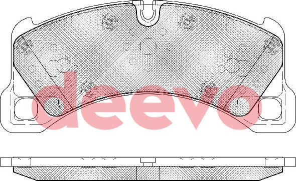 DEEVO BP85340 - Комплект спирачно феродо, дискови спирачки vvparts.bg