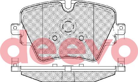 DEEVO BP85380 - Комплект спирачно феродо, дискови спирачки vvparts.bg