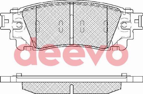 DEEVO BP86660 - Комплект спирачно феродо, дискови спирачки vvparts.bg
