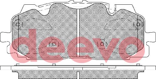 DEEVO BP86040 - Комплект спирачно феродо, дискови спирачки vvparts.bg