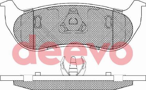 DEEVO BP86060 - Комплект спирачно феродо, дискови спирачки vvparts.bg