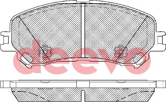 DEEVO BP86100 - Комплект спирачно феродо, дискови спирачки vvparts.bg