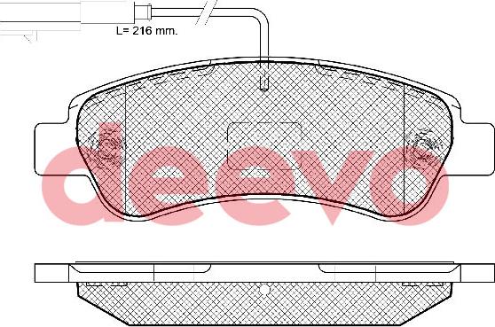 DEEVO BP86120 - Комплект спирачно феродо, дискови спирачки vvparts.bg