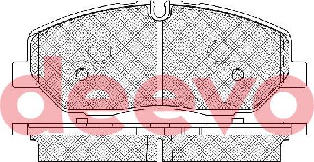 DEEVO BP86320 - Комплект спирачно феродо, дискови спирачки vvparts.bg